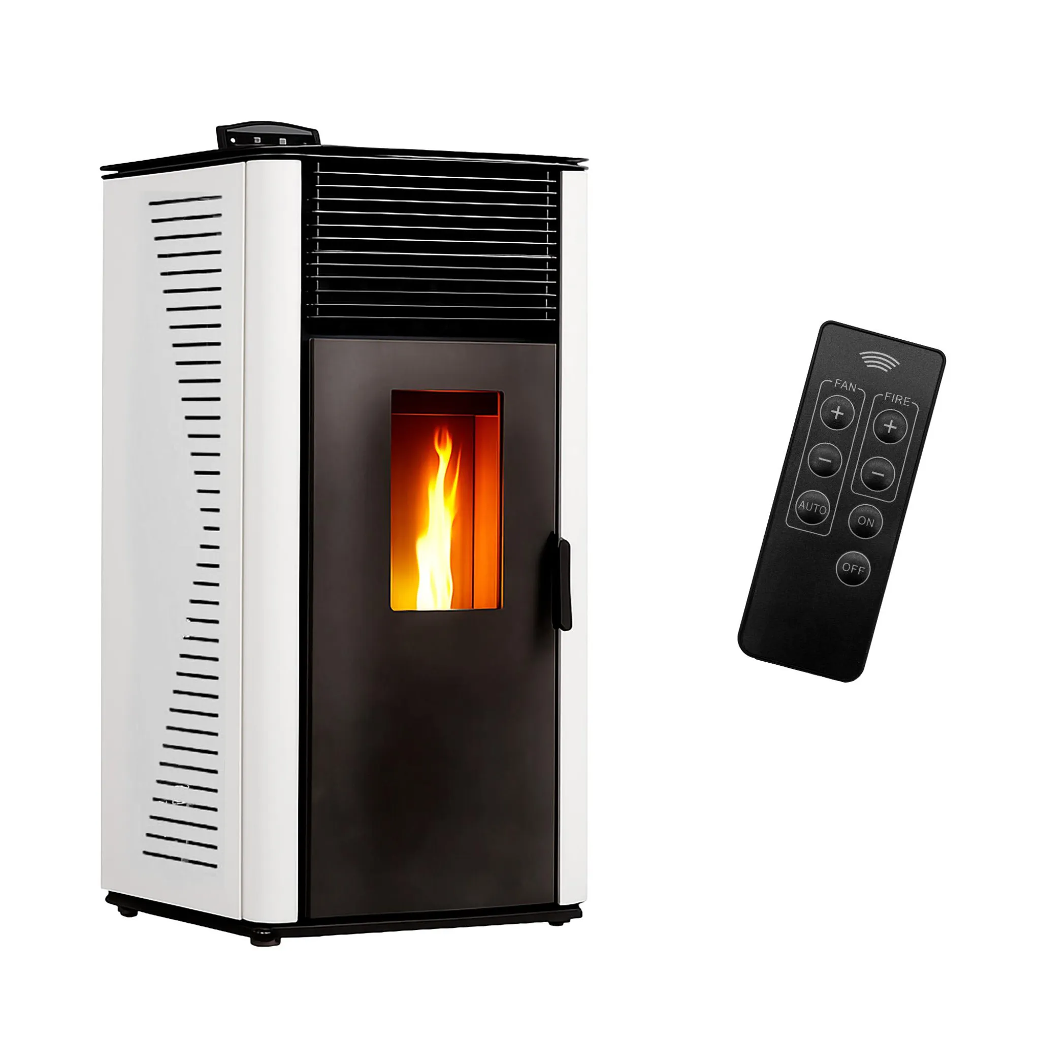 Anita 12 kW Sannover White – Warmluft-Pelletofen