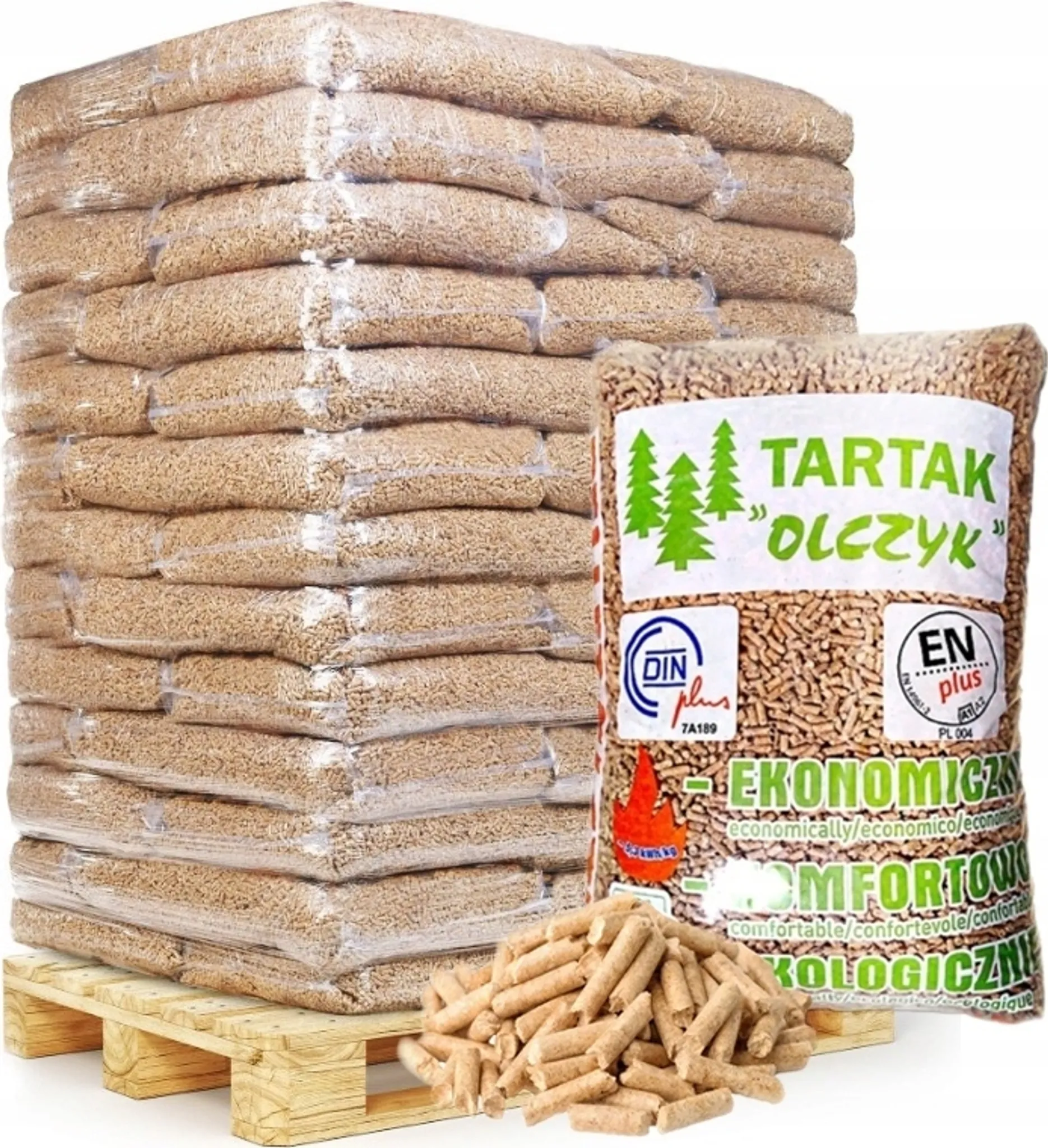 OLCZYK Holzpellets – Palette 975 kg (65 Säcke)