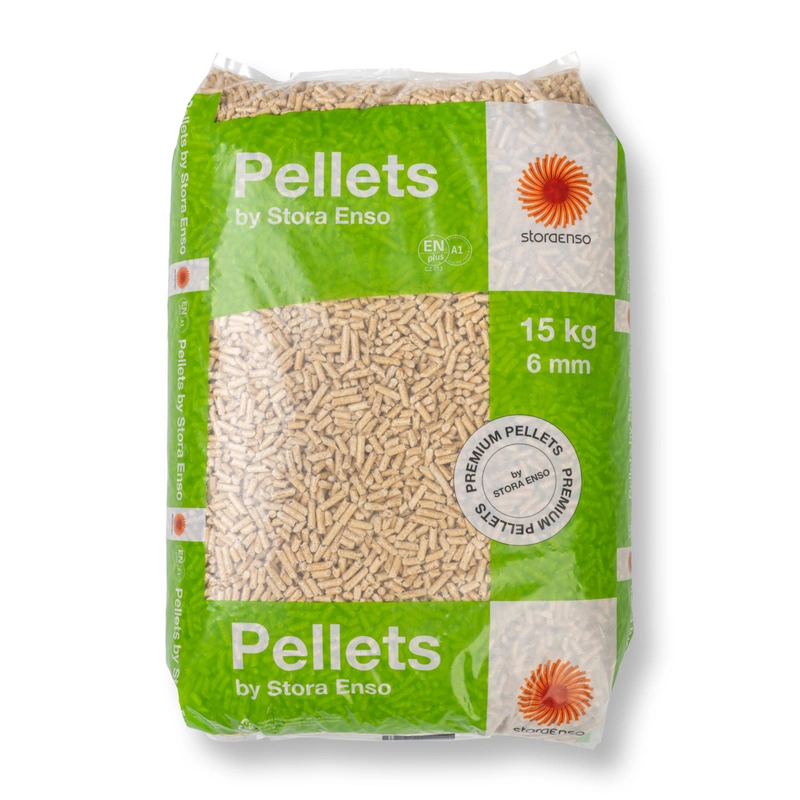 STORA ENSO A1 Holzpellets 6 mm – Palette 1200 kg (80 × 15 kg)